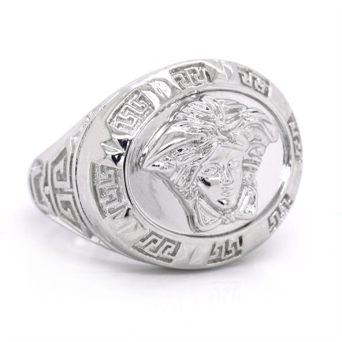 925 Sterling silver medusa signet rings for men